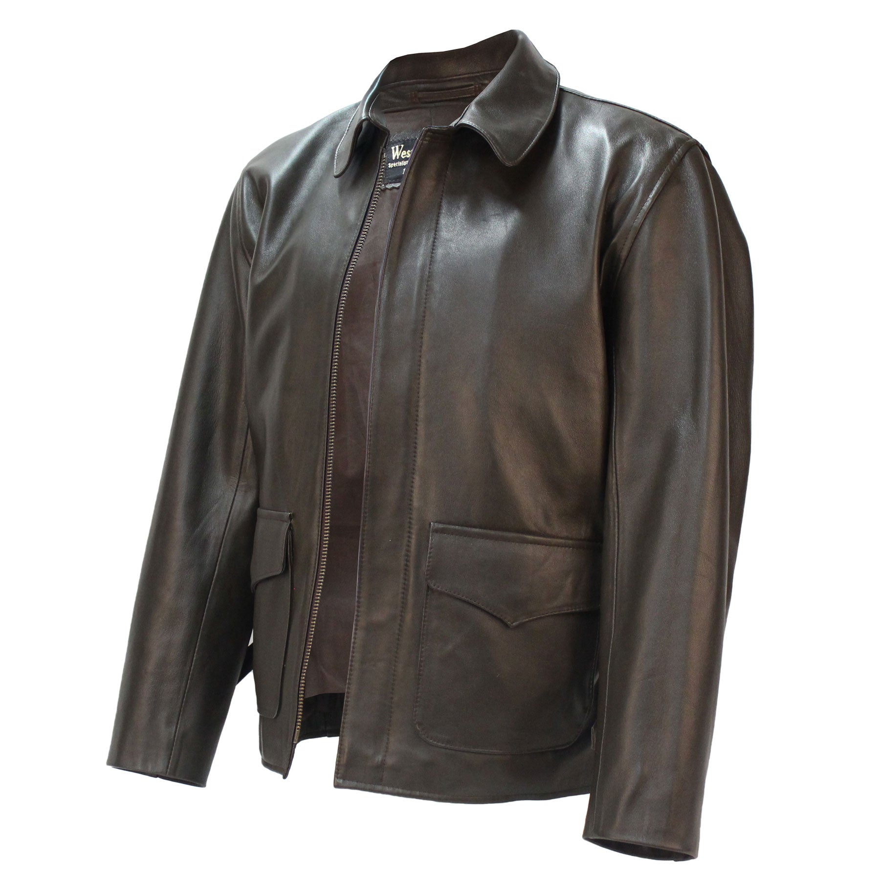 Raiders of Lost Ark Leather Jacket in Brown Lambskin – THE INDIANA